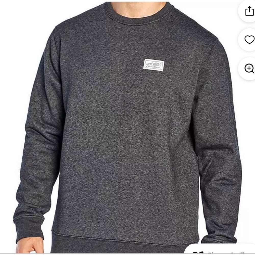 Eddie Bauer Men's Heather Black Crewneck Sweatshirt, size XXL
